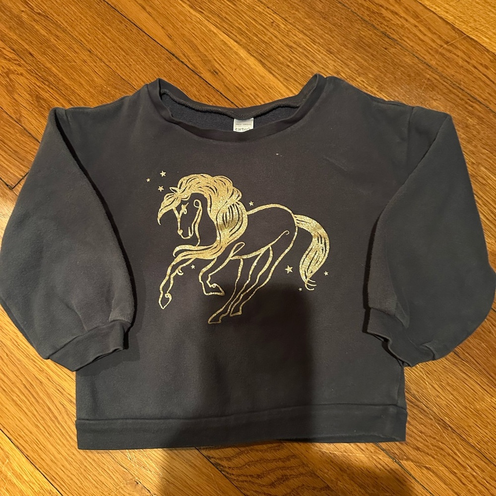 Carter’s Kids Black Unicorn Sweatshirt
